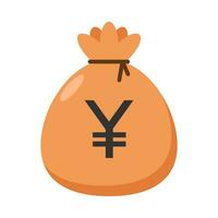 Money bag flat illustration vector
