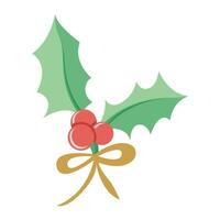 christmas holly icon design vector template