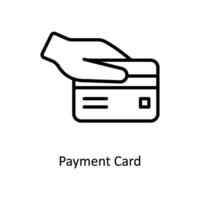 Payment Card vector   outline  Icon Design illustration. Business And Management Symbol on White background EPS 10 File