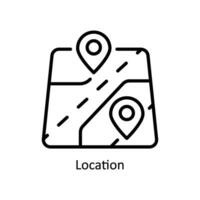 Location  vector   outline  Icon Design illustration. Business And Management Symbol on White background EPS 10 File