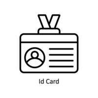 ID Card vector   outline  Icon Design illustration. Business And Management Symbol on White background EPS 10 File