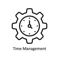 Time management vector   outline  Icon Design illustration. Business And Management Symbol on White background EPS 10 File
