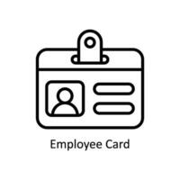 Employee Card vector   outline  Icon Design illustration. Business And Management Symbol on White background EPS 10 File