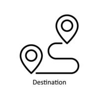 Destination vector   outline  Icon Design illustration. Business And Management Symbol on White background EPS 10 File