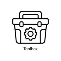 Toolbox vector   outline  Icon Design illustration. Business And Management Symbol on White background EPS 10 File