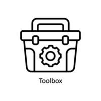 Toolbox vector   outline  Icon Design illustration. Business And Management Symbol on White background EPS 10 File