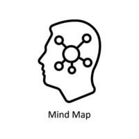 Mind Map vector   outline  Icon Design illustration. Business And Management Symbol on White background EPS 10 File