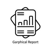 Graphical Report vector   outline  Icon Design illustration. Business And Management Symbol on White background EPS 10 File