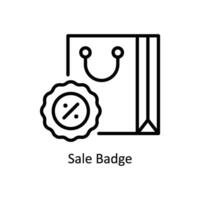 Sale badge vector   outline  Icon Design illustration. Business And Management Symbol on White background EPS 10 File