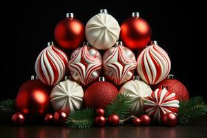 AI generated Ornament delight in sweet harmony, christmas background photo