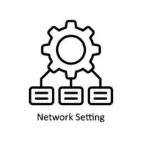 Network Setting vector   outline  Icon Design illustration. Business And Management Symbol on White background EPS 10 File