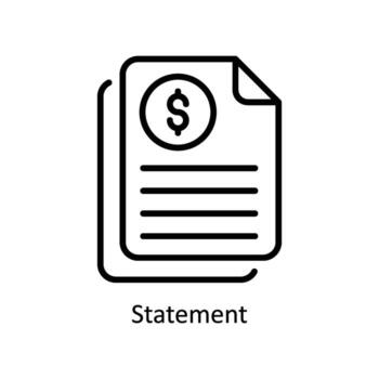 Statement vector   outline  Icon Design illustration. Business And Management Symbol on White background EPS 10 File