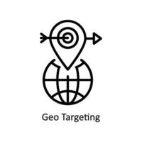 Geo Targeting vector   outline  Icon Design illustration. Business And Management Symbol on White background EPS 10 File