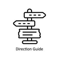 Direction Guide vector   outline  Icon Design illustration. Business And Management Symbol on White background EPS 10 File