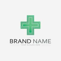 hospital and health care logo design vector cross logo design graphic