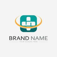 hospital and health care logo design vector cross logo design graphic