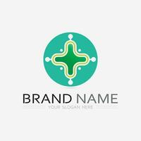 hospital and health care logo design vector cross logo design graphic