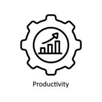 Productivity vector   outline  Icon Design illustration. Business And Management Symbol on White background EPS 10 File