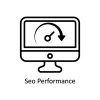 SEO Performance vector   outline  Icon Design illustration. Business And Management Symbol on White background EPS 10 File