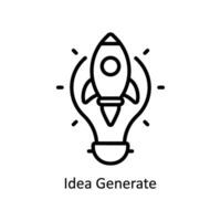 Idea Generate vector   outline  Icon Design illustration. Business And Management Symbol on White background EPS 10 File