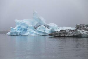 The Diamond Beach in Iceland.Image contains little noise because of high ISO set on camera. photo