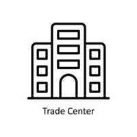comercio centrar vector contorno icono diseño ilustración. negocio y administración símbolo en blanco antecedentes eps 10 archivo