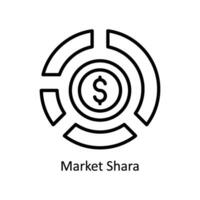 Market Share vector  outline Icon  Design illustration. Business And Management Symbol on White background EPS 10 File