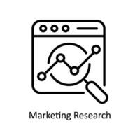 Marketing Research vector  outline Icon  Design illustration. Business And Management Symbol on White background EPS 10 File