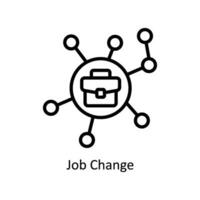 Job Change vector  outline Icon  Design illustration. Business And Management Symbol on White background EPS 10 File