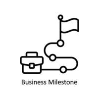 Business Milestone vector  outline Icon  Design illustration. Business And Management Symbol on White background EPS 10 File