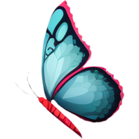 Tropical colorful butterflies. png