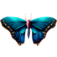 Tropical colorful butterflies. png