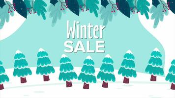 Winter Sale 2D Animation video