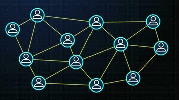 attività commerciale connessione per networking e in crescita azione video