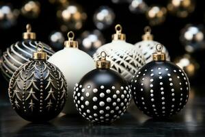 AI generated Highlighting handmade ornaments patterns, christmas picture photo