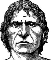 Cro-Magnon Man, vintage illustration vector