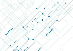 Blue minimal lines abstract circuit board background vector