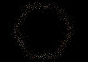 Golden hexagonal shiny dust particles abstract background vector