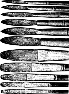 Fresco Bristle Brushes are round shaped with either short vintage engraving.