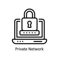 Private Network vector  outline Icon  Design illustration. Business And Management Symbol on White background EPS 10 File