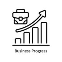 business progress vector  outline Icon  Design illustration. Business And Management Symbol on White background EPS 10 File