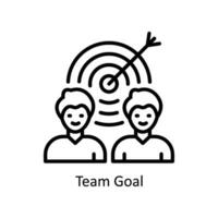 Team Goal vector  outline Icon  Design illustration. Business And Management Symbol on White background EPS 10 File