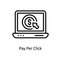 Pay per Click vector  outline Icon  Design illustration. Business And Management Symbol on White background EPS 10 File