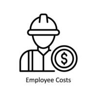 Employee Costs vector  outline Icon  Design illustration. Business And Management Symbol on White background EPS 10 File