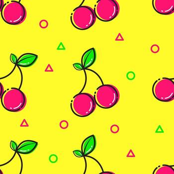 Cereza patrón, fruta modelo vector,diseño concepto modelo Cereza vector