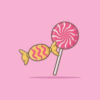 illustration vector graphic of candy.Fit for business sweet snacks, social media posts,etc.