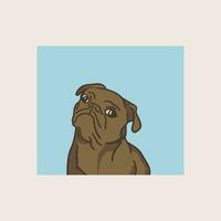 ilustración vectorial gráfico de perro vector