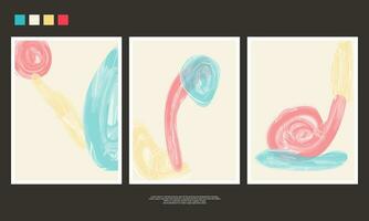 illustration vector graphic of watercolor abstract art suitable for wall decoration at home