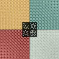 Four seamless line patterns, backgrounds vector