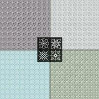 Four seamless line patterns, backgrounds vector